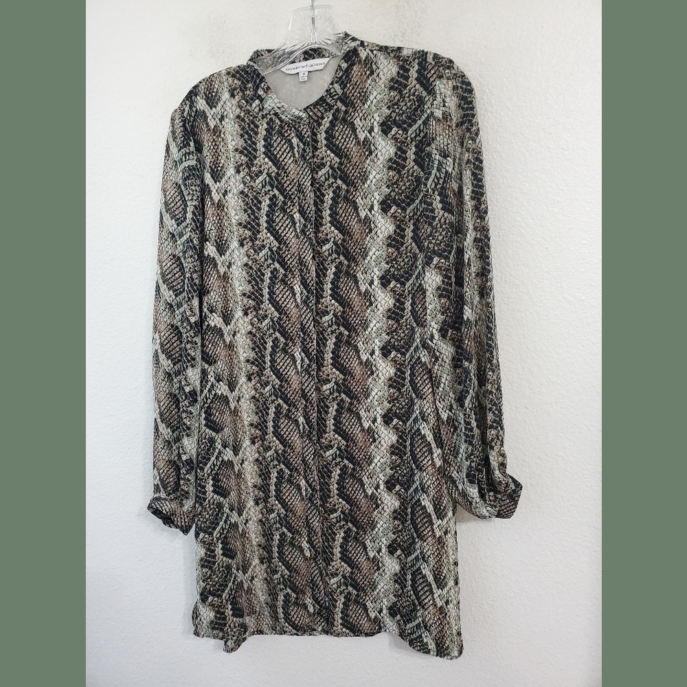 Cupcakes And Cashmere Clara Green Python Print Sh… - image 1